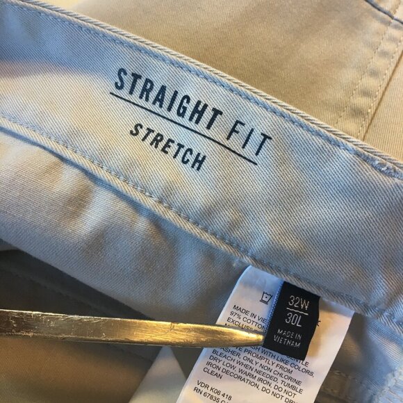 Nautica Mens Pants Size 32x30 Straight Fit Stretch Tan Preppy Hipster - Picture 7 of 11